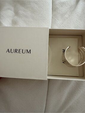 AUREUM Polished Silver Open Cuff